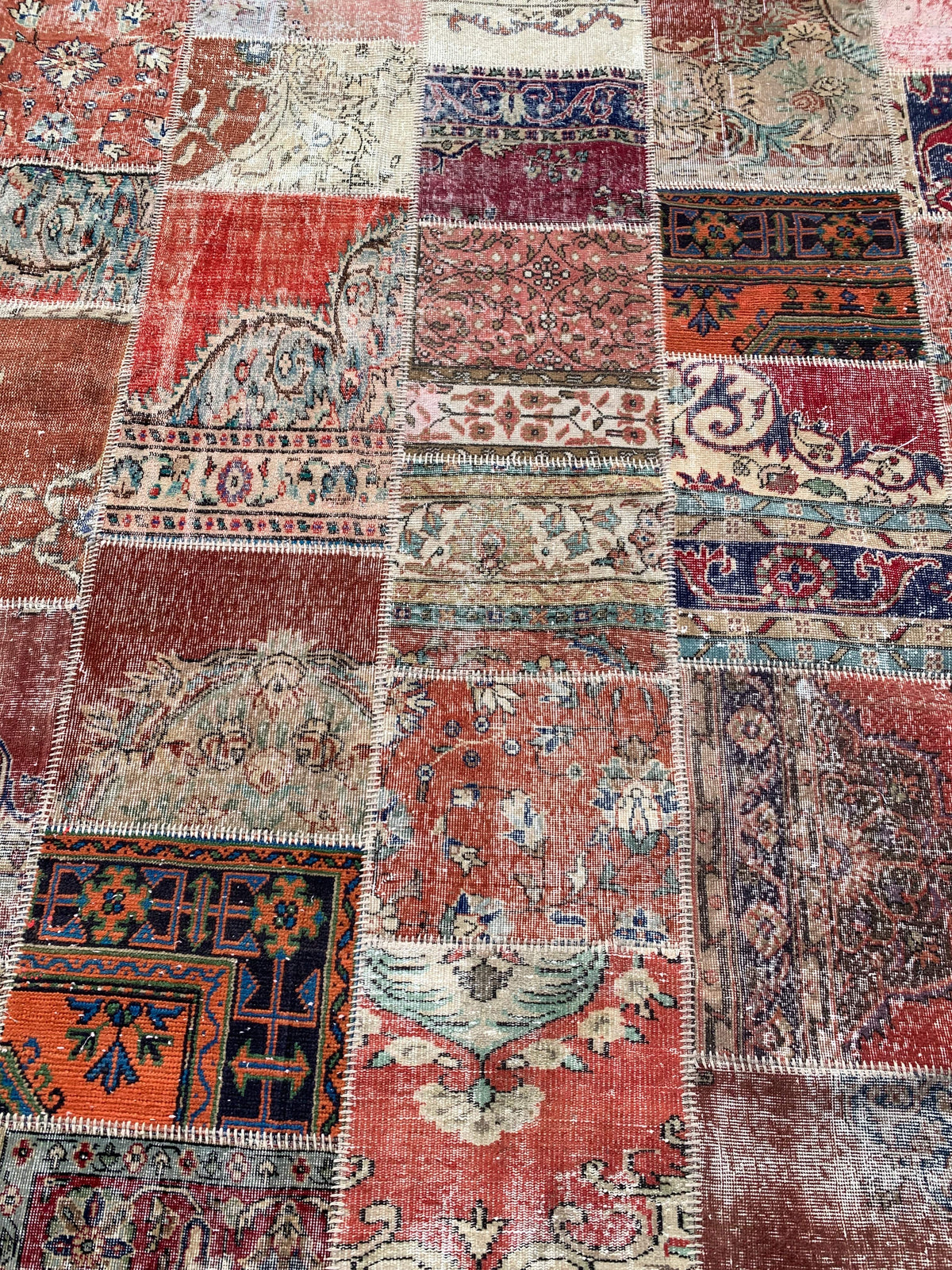 Rusty Red Patchwork 3x4m Rug