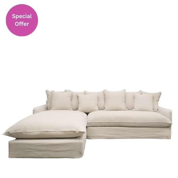 Lotus Slipcover 2.5 Seater Modular with RH Chaise