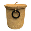 Woven Natural Large Basket with Lid
