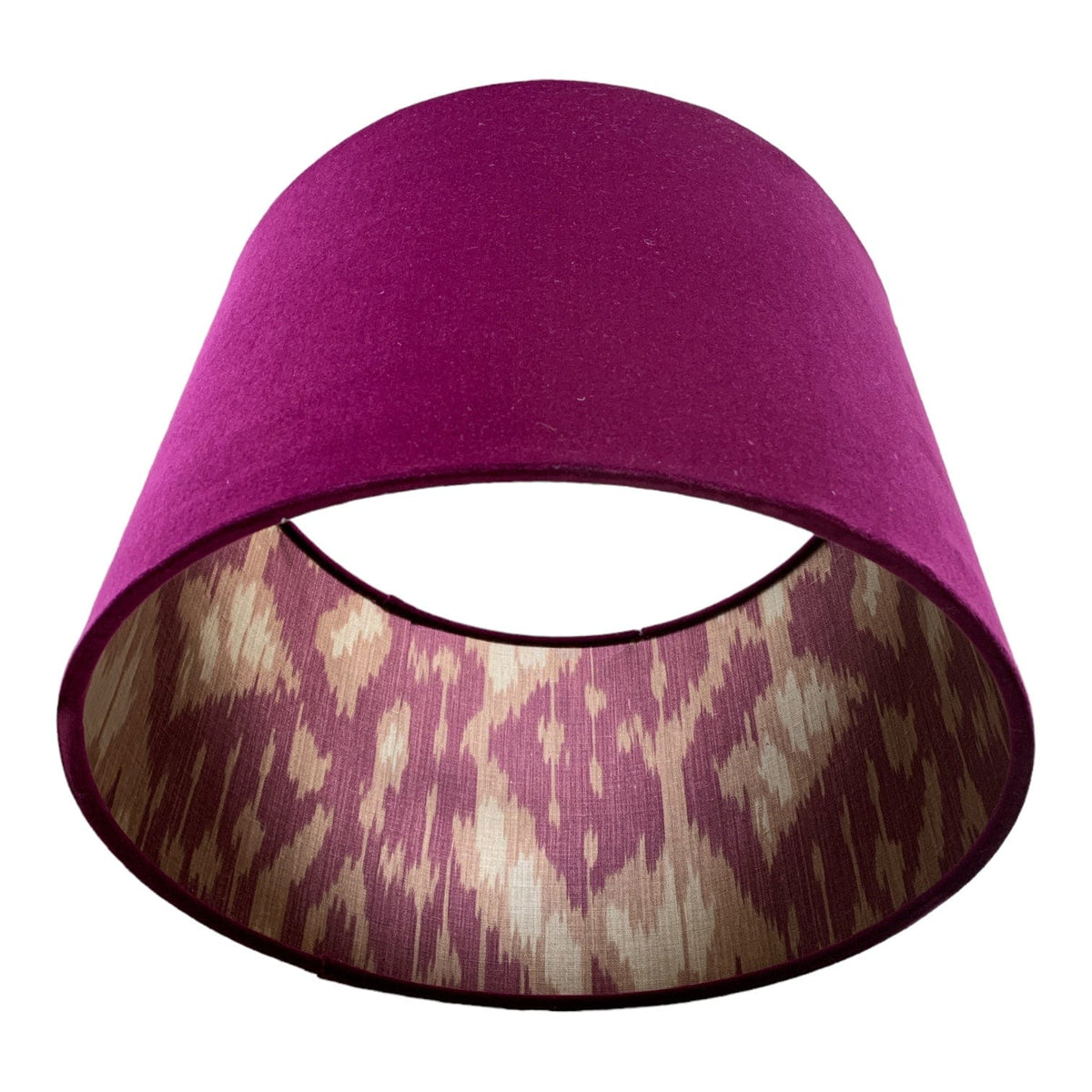 Purple Velvet Ikat Lined 17" Lampshade