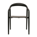 Black wooden chair on a white background
