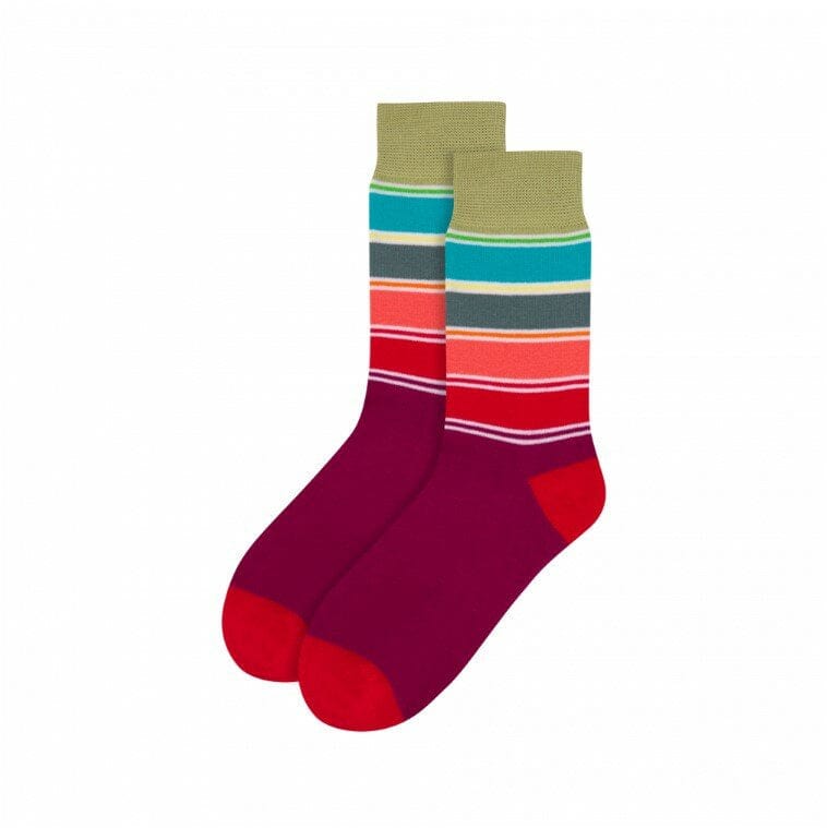 Maroon Stripe Socks