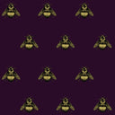 napoleon-bee-fabric-on-aubergine-pre-order_Little-and-Fox