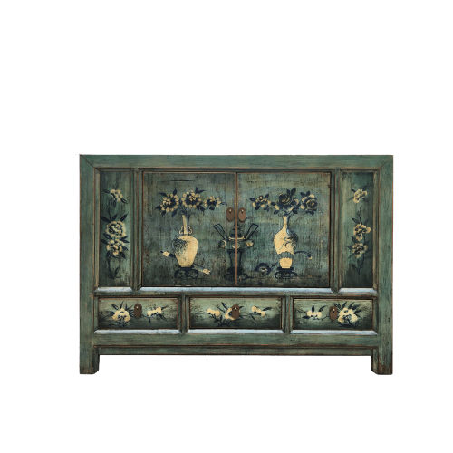 Oriental Style Green Cabinet