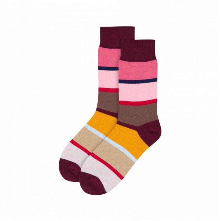    Crimson-Stripe-Socks-Little-and-Fox
