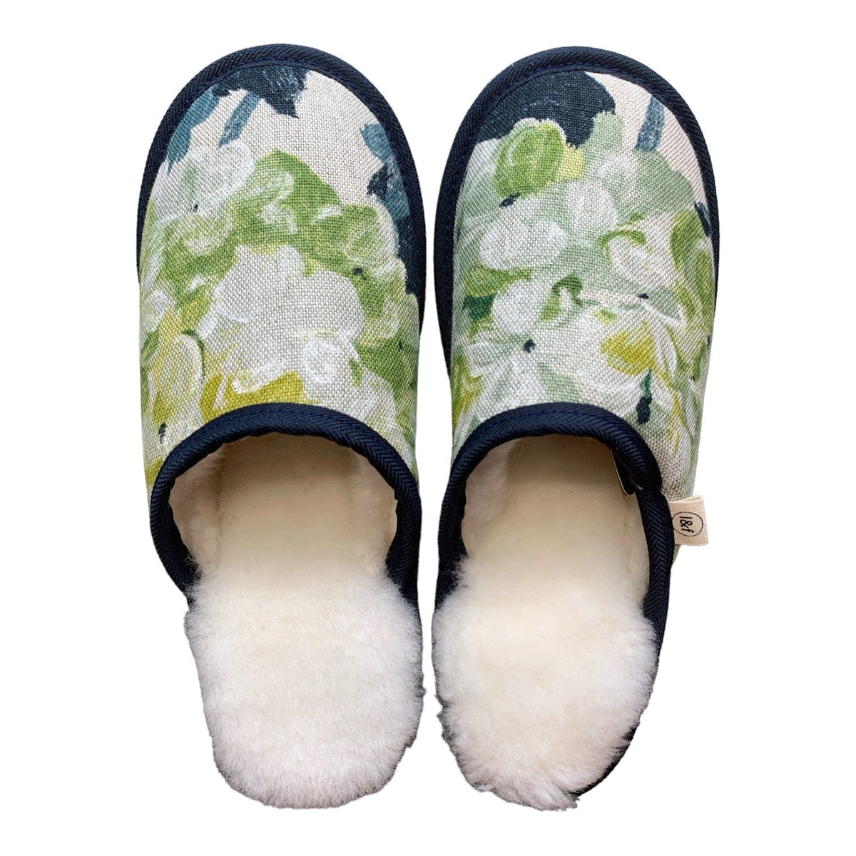 Green-Flowers-Medium-White-Slippers-Little-and-Fox