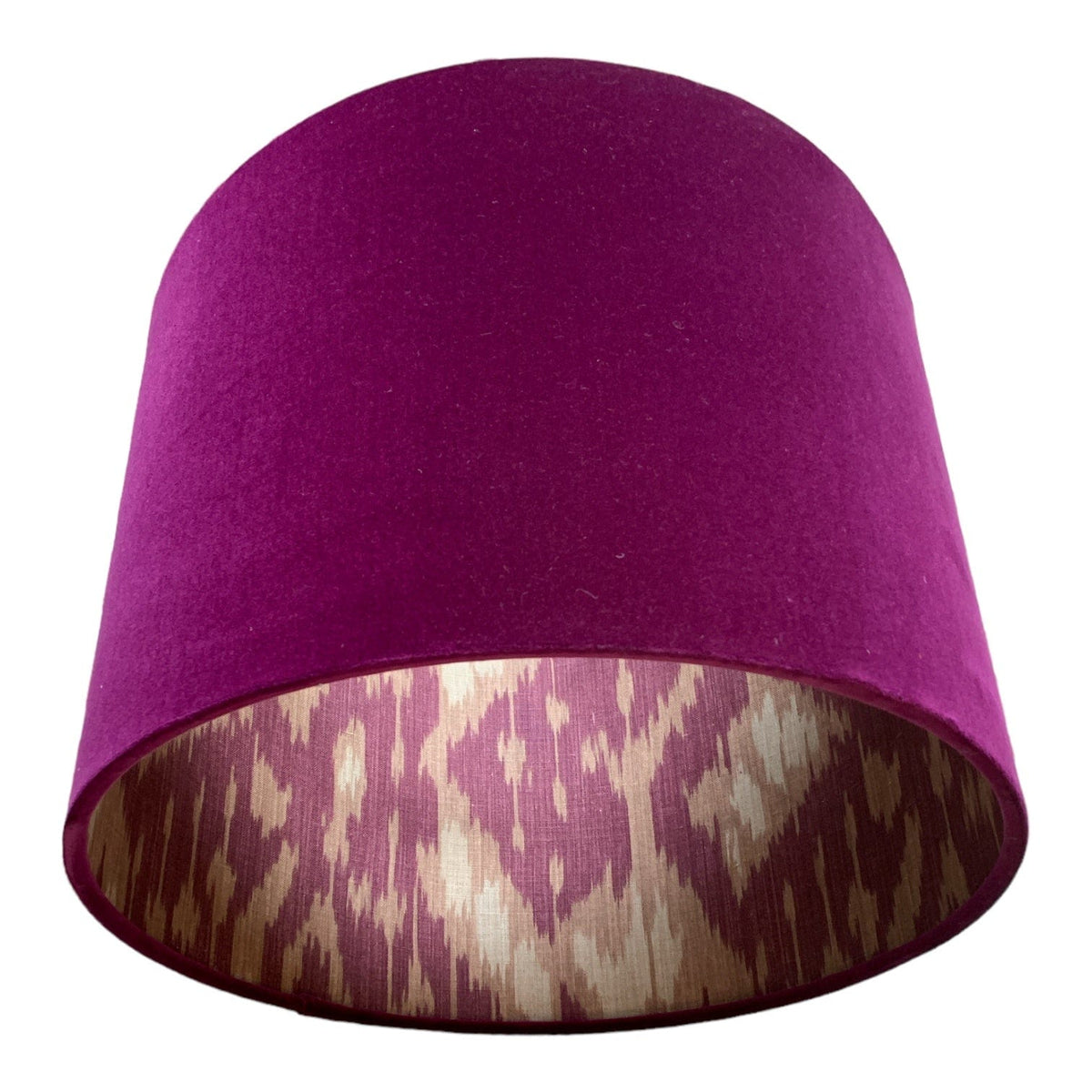 Purple Velvet Ikat Lined 17" Lampshade Little & Fox