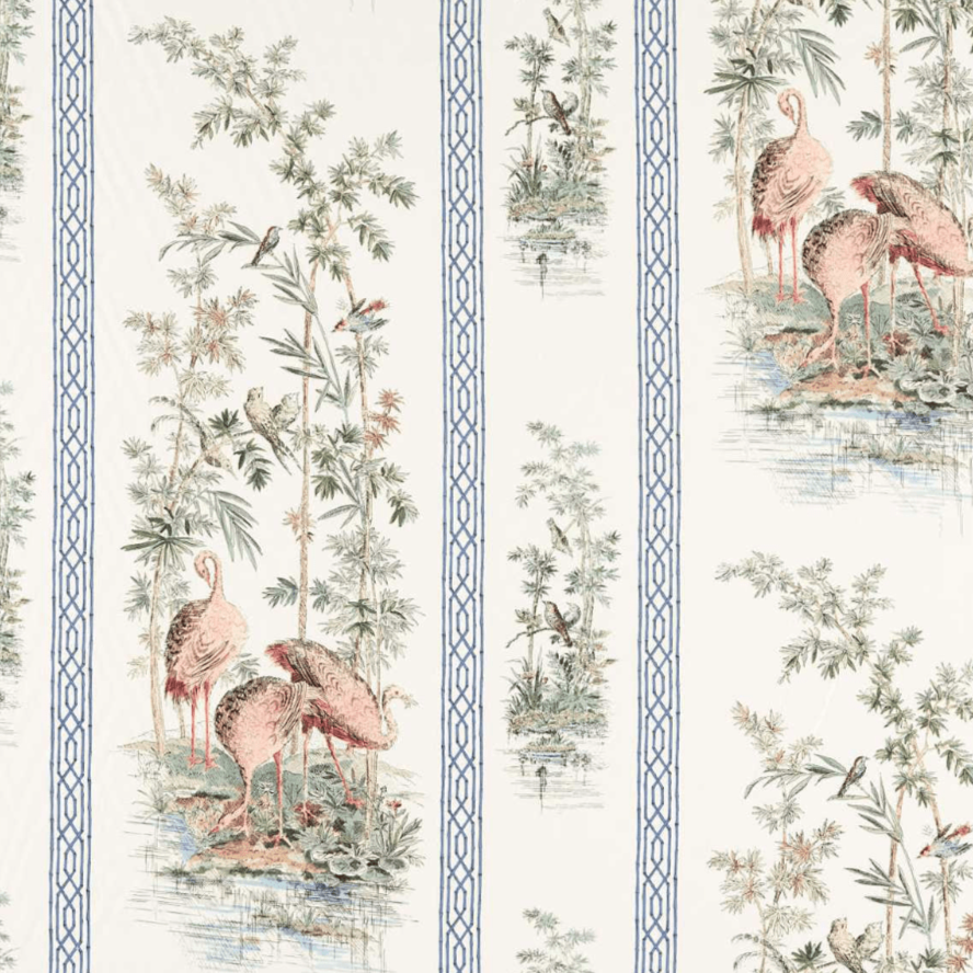 Storks and Thrushes Fabric