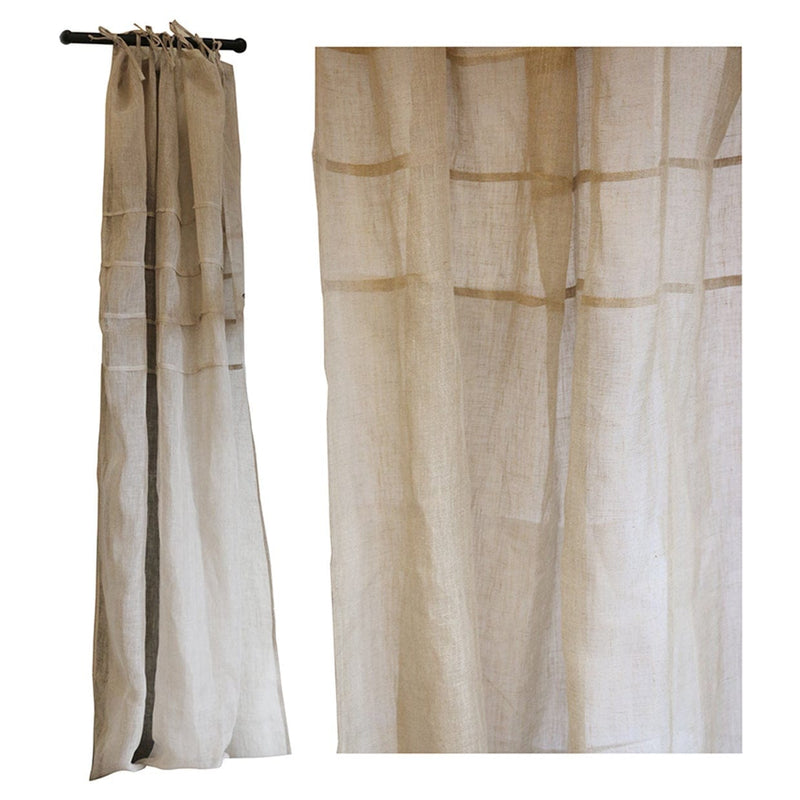 Clichy French Linen Sheer Curtain with Pintucks