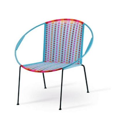 Woven Blue Lounge Chair