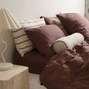 100% French Flax Linen Duvet Cover Set - Cocoa