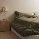 100% French Flax Linen Duvet Cover Set - Lichen