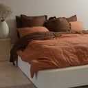 100% French Flax Linen Duvet Cover Set - Hazelnut