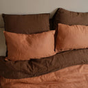 100% French Flax Linen Duvet Cover Set - Hazelnut