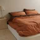 100% French Flax Linen Duvet Cover Set - Hazelnut