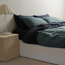 100% French Flax Linen Duvet Cover Set - Lagoon