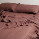100% French Flax Linen Sheet Set - Cocoa