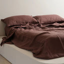 100% French Flax Linen Sheet Set - Cocoa