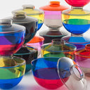 Shibuya Vase Grey Yellow and Blue