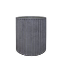 Piako Ribbed Cylinder Planter Small - Weathered Cement PRE ORDER LITTLE & FOX