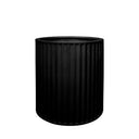 Piako Ribbed Cylinder Planter Small - Black PRE ORDER Little  Fox