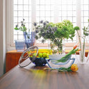 Shibuya Vase Grey Yellow and Blue