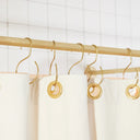 Orient Pine Canvas Shower Curtain