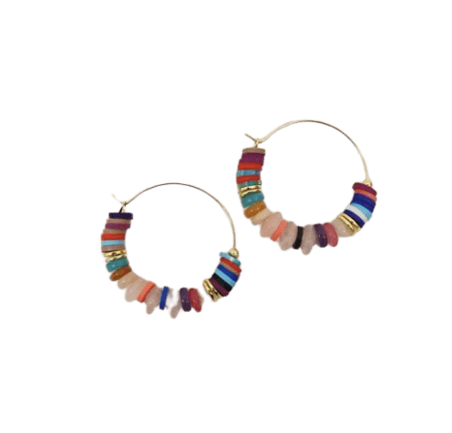 Beaded Hoop Earings Little & Fox