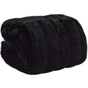 Pin Velvet Coverlet Black