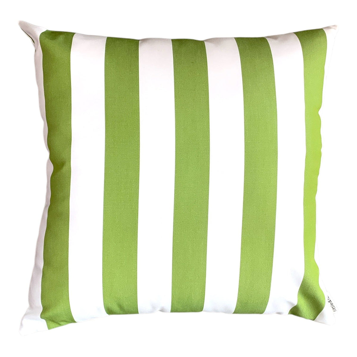 Cabana Lime Stripe 50x50cm Outdoor Cushion Little & Fox