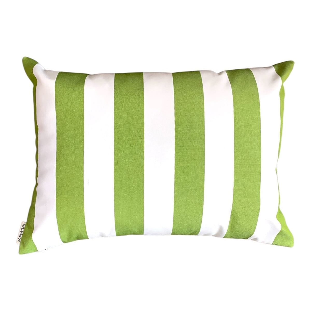 Cabana Lime Stripe 55x40cm Outdoor Cushion Little & Fox