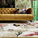 Cranes in Trees Hand Tufted Rug PRE ORDER