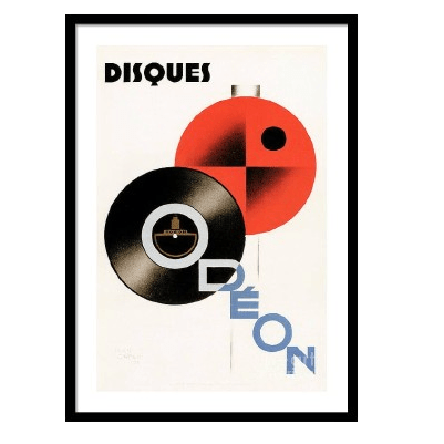 Disques-Odeon-Framed-Art-Print Little & Fox