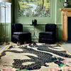 Dragon Florals Black & Gold Hand Tufted Rug PRE ORDER