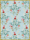 Flowers Of Virtue Opal Blue 244x152cm Hand Tufted Rug