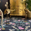 Flowers of Virtue Graphite Hand Tufted Rug PRE ORDER