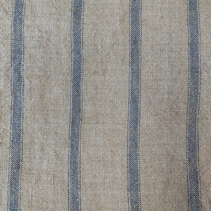 Basix Stripe Roy/Sable Linen Pillowcase