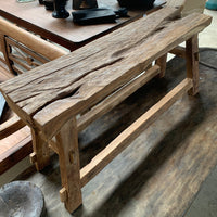 Teak Divot Rustic Bench