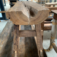 Teak Divot Rustic Bench