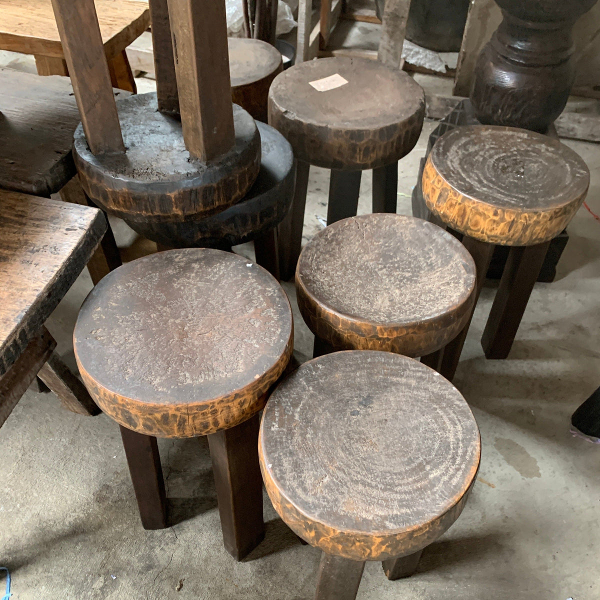 Teak Milking Stool