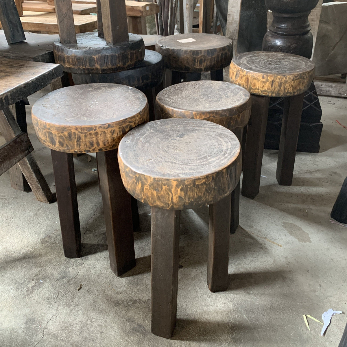 Teak Milking Stool