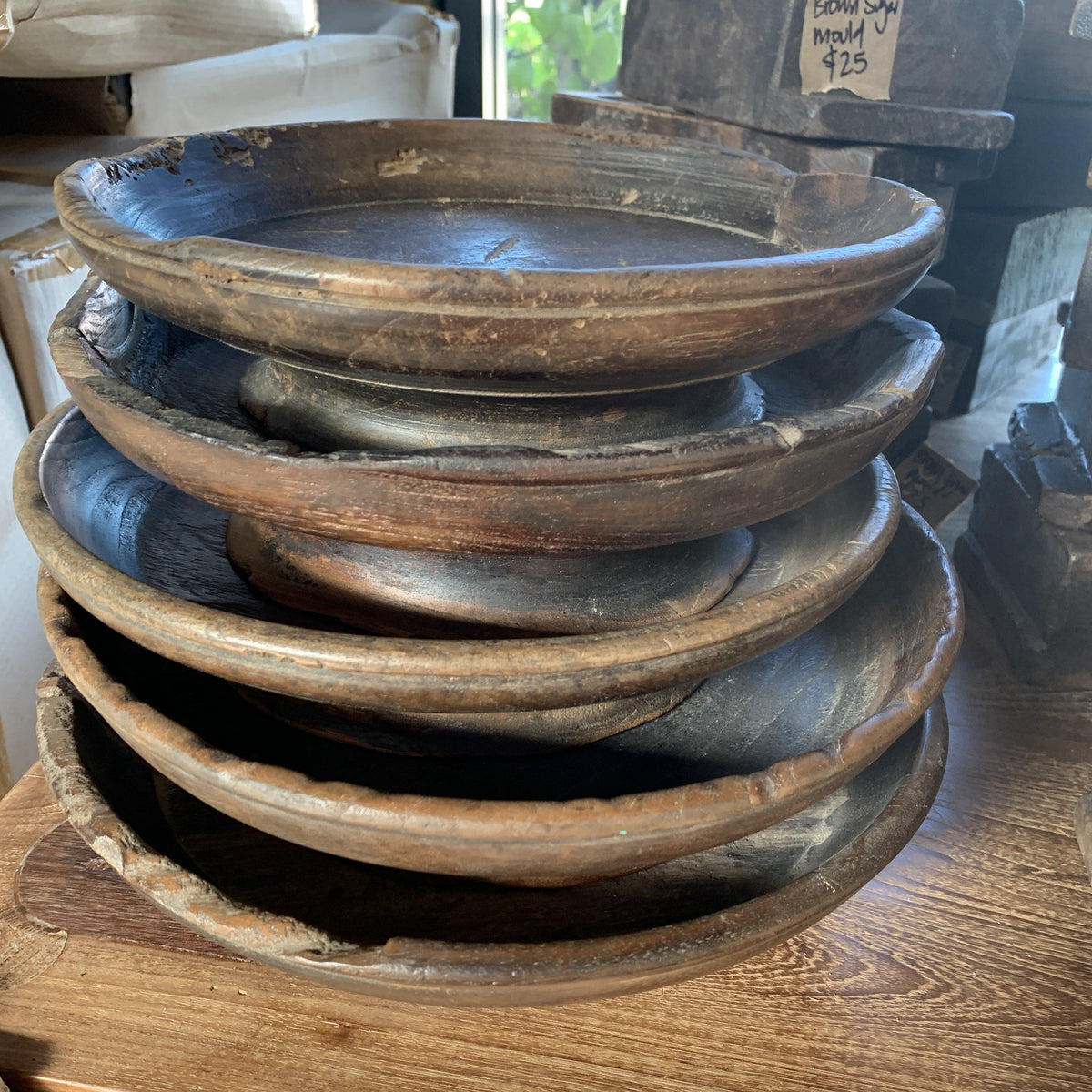 Teak Pedestal Bowl