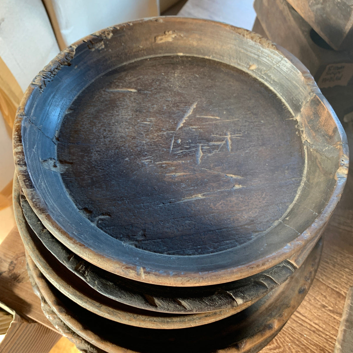 Teak Pedestal Bowl