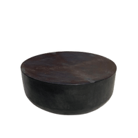 Round Black Concrete Coffee Table