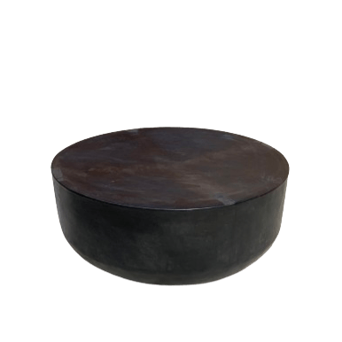 Round Black Concrete Coffee Table