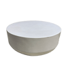 Round White Concrete Coffee Table