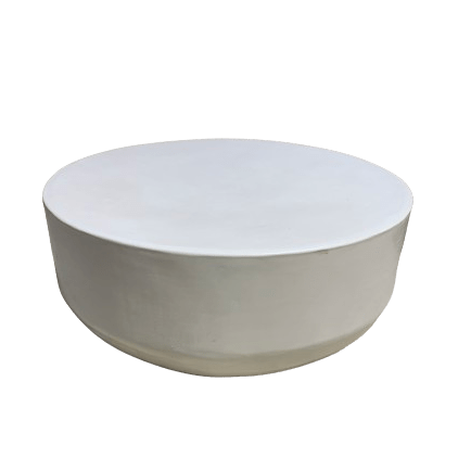 Round White Concrete Coffee Table