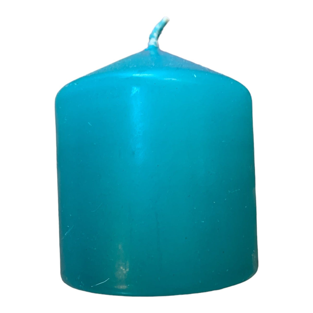 Turquoise Pillar Candle 75mm