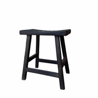 Black Curved Stool