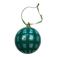 Gingham Bauble Emerald and Sage